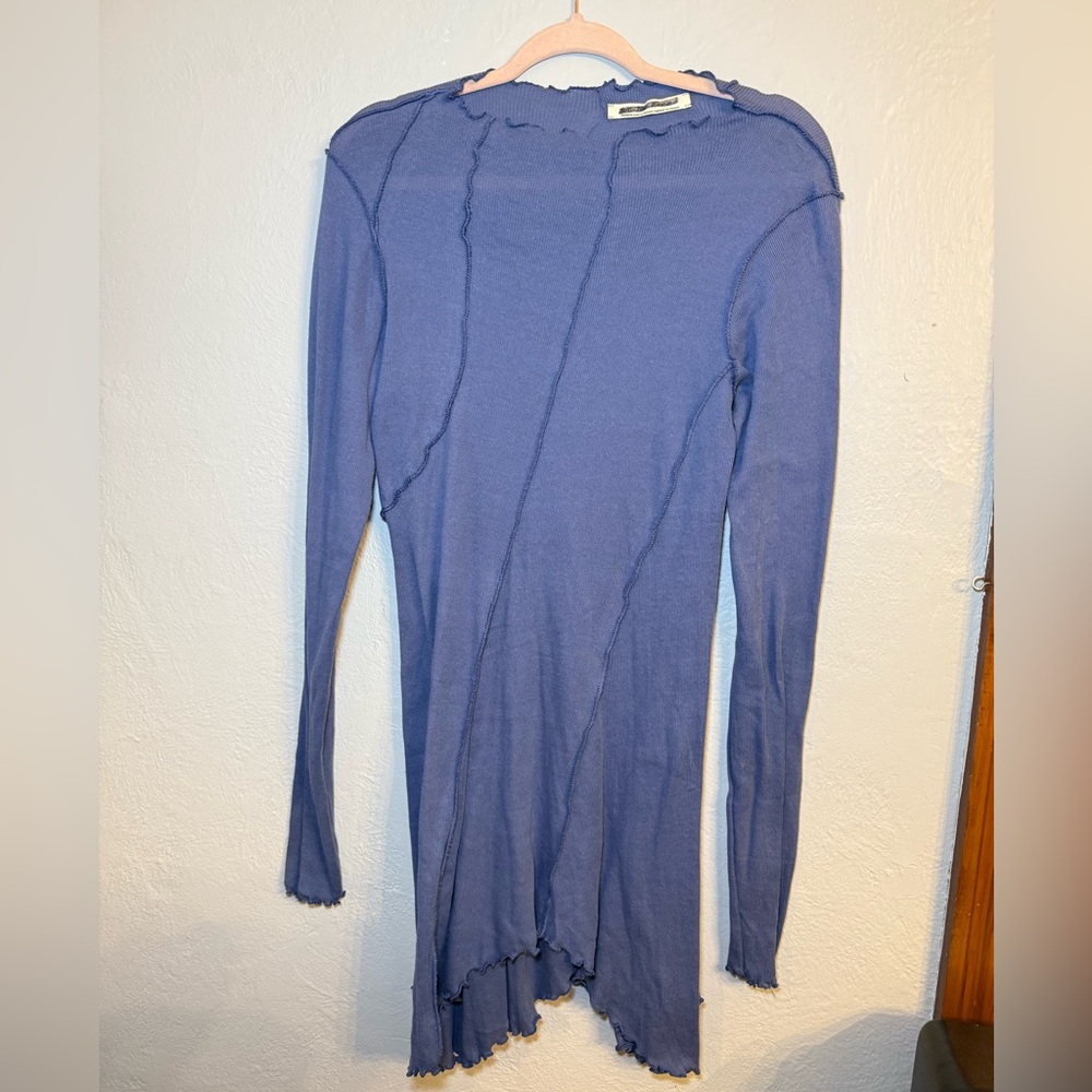 Free People Full Swing Oversized Tunic NEW Size Medium in Blue Boho - Picture 2 of 7
